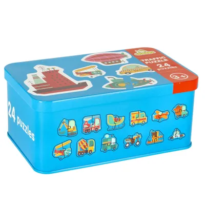 Obrázok produktu pre Aga Puzzle v plechovke VOZIDLÁ 24 dielikov