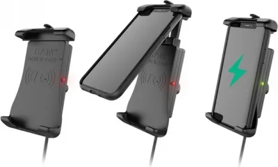 Immagine prodotto di RAM MOUNTS Supporto impermeabile Quick-Grip™ per la ricarica wireless del telefono - sfera di dimensioni B