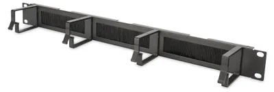 Produktbild von DIGITUS Kabelrangierpanel mit Bürstenleisten für 483 mm (19")-Schränke, 1HE