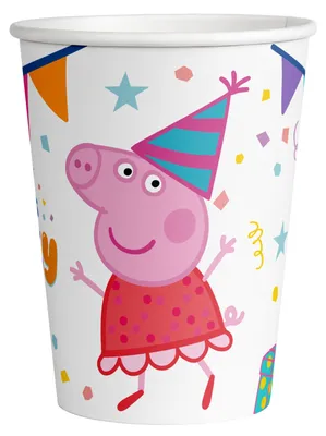 Produktbild von 8 Papp-Becher Peppa Wutz Schwein Kindergeburtstag