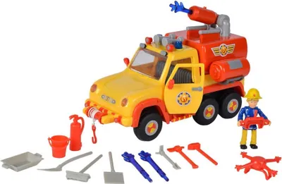 Image de Sam le Pompier Voiture de pompiers Venus 2.0 (jaune/orange, figurine incluse)