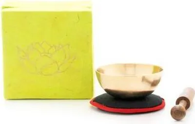 Produktbild von Klangschalen-Set in Box mini grün mit Lotus