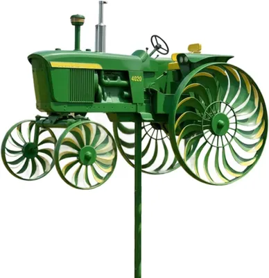 Imagen del producto de Molino de jardín de hierro, con diferentes estilos de molino de viento, con ruedas giratorias, decoración para jardín