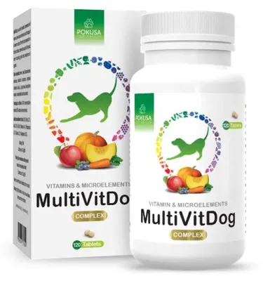 Zdjęcie produktu dla POKUSA MultiVit Dog Complex - suplementy diety dla psów - 120 szt.