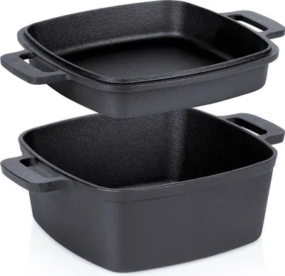 Obrázok produktu pre Liatinový hrniec s pokrievkou, 2 v 1, 25 cm, 4,5 l/1,8 l