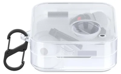 Produktbild von kwmobile Schutzhülle für CMF by Nothing Nothing Ear 2024 Hülle - TPU Silikon Case für Kopfhörer Ladecase - stoßfestes Cover mit Karabiner -