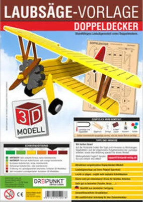 Obrázok produktu pre 3D šablóna dvojplošníka s voľnou pílou