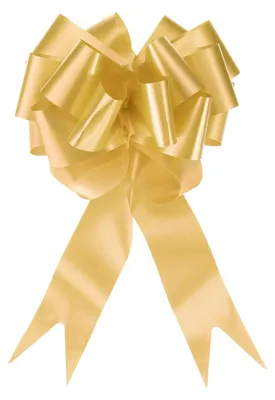 Produktbild von Geschenkschleife Schleife Dekoschleife - 12 x 20 cm - 10 Stück - Gold - Organza und Satin - Für Hochzeit und Feier