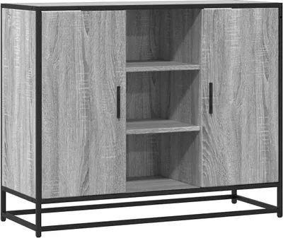 Image de Buffet sonoma gris 92x35x76 cm bois d'ingénierie