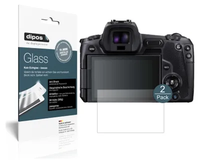 Produktbild von 2x Schutzfolie für Canon EOS R matt - Anti-Shock 9H Folie dipos Glass