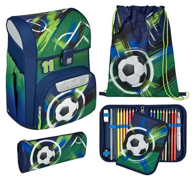 Produktbild von Scooli Fussball, Federmäppchen, Schultasche, Sporttasche, Junge, Mittelschule, Rucksack, Mehrfarbig