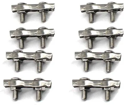 Produktbild von Kabelklem aus Edelstahl 304 - Sicherheitsverschluss - Doppelte Clips - 8 Stück - M5 - Antikorrosiv