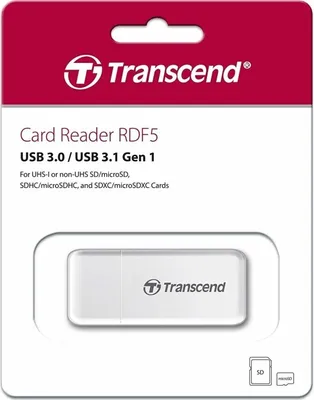 Obrázok produktu pre Transcend TS-RDF5W Čítačka kariet USB 3.2 Gen 1 (3.1 Gen 1) typ A biela