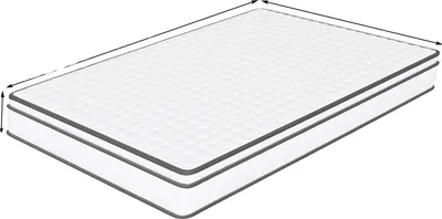 Obrázok produktu pre Pružinová matrac, stredná tvrdosť, optimálna opora, biela 90×200×25 cm