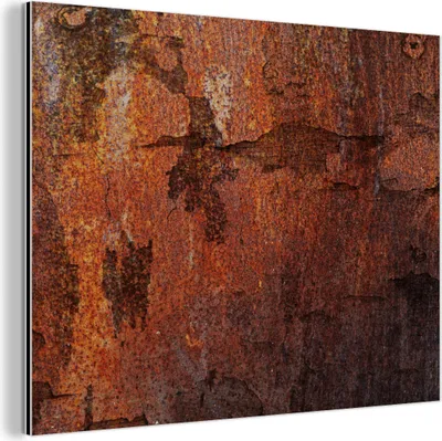 Obrázok produktu pre Nástenná dekorácia Kovový kovový obraz Wall Art 40x30cm Retro - hrdza - železo Muchowow Hliníkové obrazy