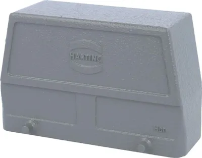 Produktbild von HARTING Han 24B Topfgehäuse hoch ohne Kabelabgang, für 2 Bügel (am Unterteil) Schutzart IP65 - 1 Stück