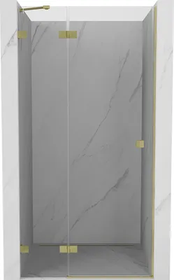 Produktbild von Mexen Lunar Duschdrehtür links 120 cm, transparent, gebürstetes Gold - 834-120-000-55-00-L