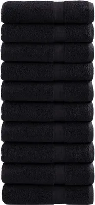 Produktbild von Premium Badetücher SOLUND 10 Stk. Schwarz 100x150 cm 600 g/m²