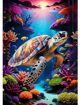 5D Diamond Art Seeschildkröte 30x40 cm DIY-Set