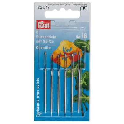 Obrázok produktu pre Prym 11255470, Ručné šitie, Žinylková ihla, Kov, Strieborná, 6 kusov