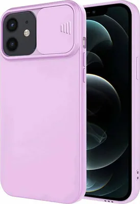 Zdjęcie produktu dla cofi1453® Silikonowe etui ochronne 360 stopni CamShield Smukłe etui na telefon komórkowy z osłoną aparatu do iPhone'a 11 Pro Max Fioletowy