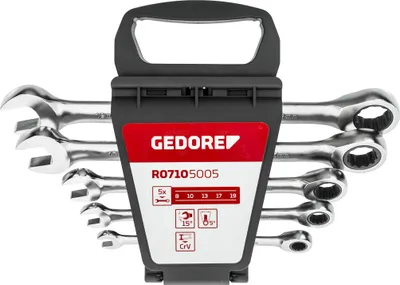 Produktbild von GEDORE red R07105005 Ringratschenmaulschlüssel Satz SW8-19 mm 5-teilig, 3300849