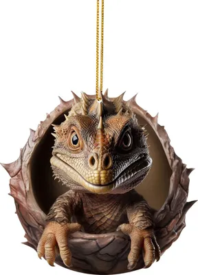 Produktbild von Weihnachtsanhänger Acryl Drachen Ornament Vielseitig Weihnachtsbaum Hängende Dekoration für Fenster Tür Auto G