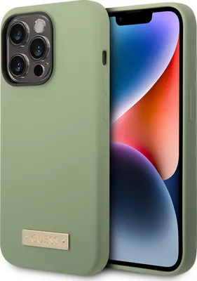 Zdjęcie produktu dla Etui na tył telefonu iPhone 14 Pro marki Guess – – Kolor khaki