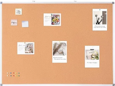 Produktbild von 48“X36” Großes Pinnbrett - Pinnbrett mit Pinnbrett für Wandmontage - Ideal für Schule, Zuhause, Büro