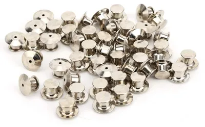 Messing-Pin-Rücken, 50 Stück, 7x10 mm, Champagner