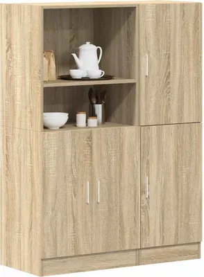 Produktbild von "im Angebot" 2-tlg. Küchenschrank-Set Sonoma-Eiche Holzwerkstoff - Wandregale CC11809