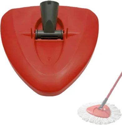 Productafbeelding van Kunststof mopkop, afneembaar, 6 cm, geschikt voor driehoekige dweilen, dweilaccessoire voor vloerreiniging