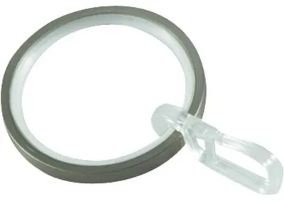 Obrázok produktu pre Gardinia krúžky na záclony s posuvnou vložkou pre Ø 25 mm nerezový vzhľad cm