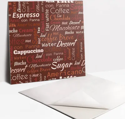 Produktbild von Fliesenaufkleber Set für Bad und Küche - 9 Fliesen Selbstklebend PVC - 30 x 30 - Kaffeemotive und Inschriften