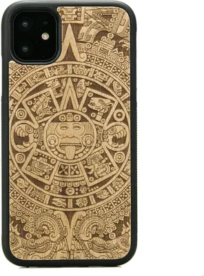 Produktbild von Holzhülle für iPhone 11 AZTEC CALENDAR ANIEGRE
