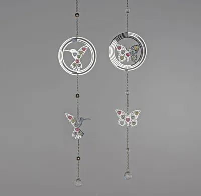 Produktbild von Formano Fensterdeko Suncatcher Set Kolibri & Schmetterling Dekohänger Metall