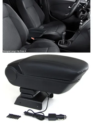 Produktbild von Mittelarmlehne Armlehne Staufach + 2 USB in schwarz für Opel Astra H 2004-2010