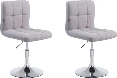 Produktbild von CLP 2er Set Lounger Palma V2 Stoff Lounger höhenverstellbar und drehbar. grau
