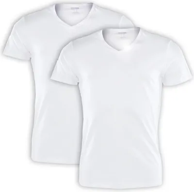 Produktbild von PUMA BASIC 2P V-NECK TEE - White (002) - S