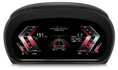 Obrázek produktu pro Digitální palubní deska, kompatibilní s vozy BMW řady 3 z let 2005–2012, 11palcový displej, rozlišení 1920 × 720 pixelů, operační systém Linux, BM008-OM