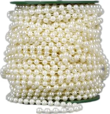 Productafbeelding van 25 meter lengte kerst kraal slinger faux parel kralen - Ketting kerstboom slinger decoraties