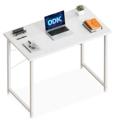 Computertisch, verstellbare Beine, 80x40 cm, Weiß