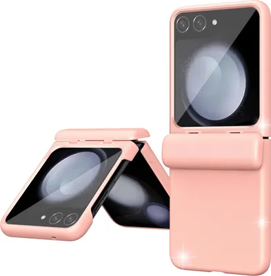 Produktbild von Handyhülle für Samsung Galaxy Z Flip 5 mit Displayschutz Scharnierschutz Kratzfest Stoßfest Hülle Pink