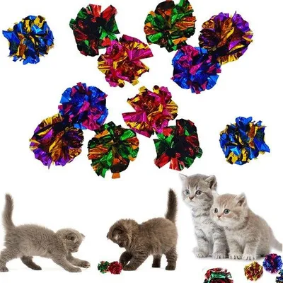 Productafbeelding van Katenspeelgoed – 20 stuks – Knisperballen – 6,5 cm – Katenspeelgoed – Speelgoed voor katten – Katenspeelgoed – Speelgoed voor kittens – Willekeurige kleur
