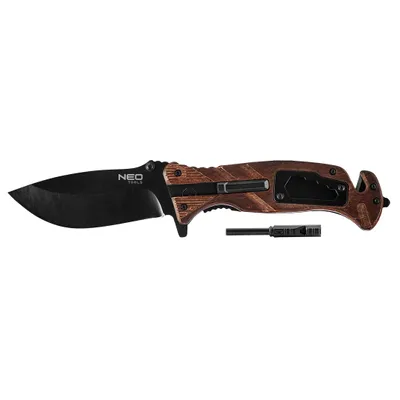 Zdjęcie produktu dla NEO TOOLS Nóż survivalowy składany 22 cm, 6 w 1