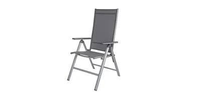 Produktbild von Livarno Home Garten Alu Hochlehner Houston silber/grau Armlehnenbezug  Stuhl