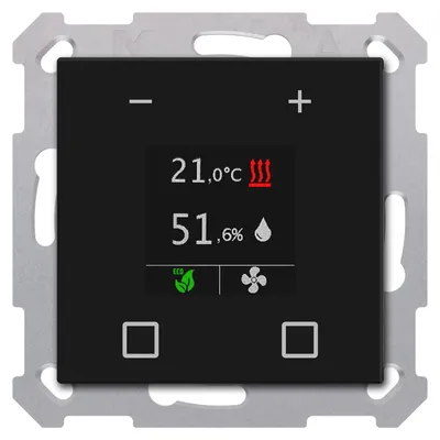 Produktbild von MDT SCN-RTR55S06.01 KNX Raumtemperatur- regler Smart 55 Schwarz matt