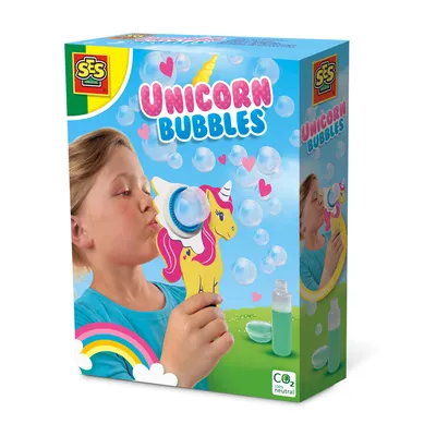 Produktbild von SES Creative 02278 Einhorn-Seifenblasen – Magische Seifenblasen für Kinder, 200 ml, 3 Jahr(e), Nicht für Kinder von 0-3 Jahren