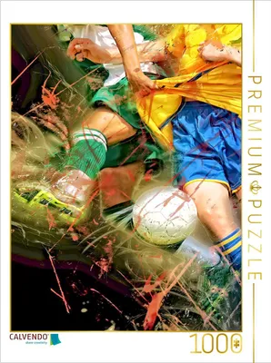 Produktbild von CALVENDO Puzzle Fußball | 1000 Teile Lege-Größe 64x48cm Foto-Puzzle für glückliche Stunden