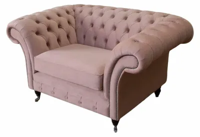 Immagine prodotto di Poltrona Chesterfield design rivestimento rosa divano tessile 1 posto